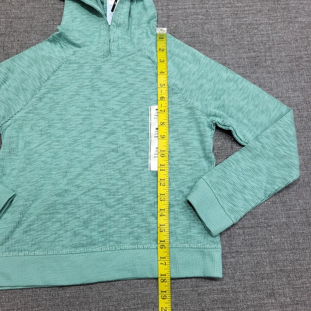 Cat and Jack Girls Cozy Pullover Hoodie Sweatshirt Medium Size 8 Ocean Green M
